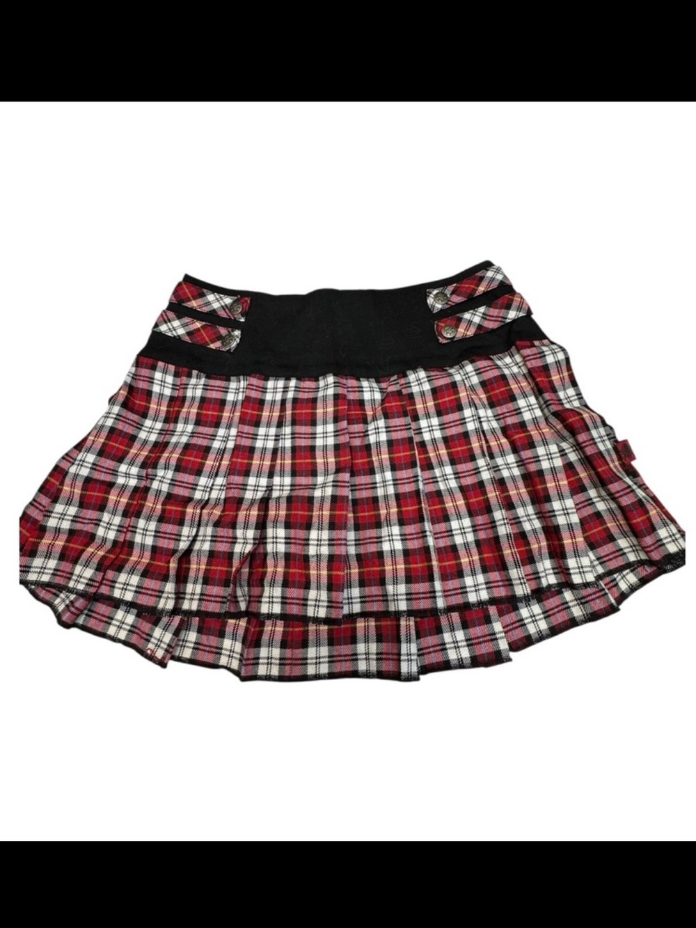 TRIPP NYC Y2K  PLAID WITH SCULL DETAIL